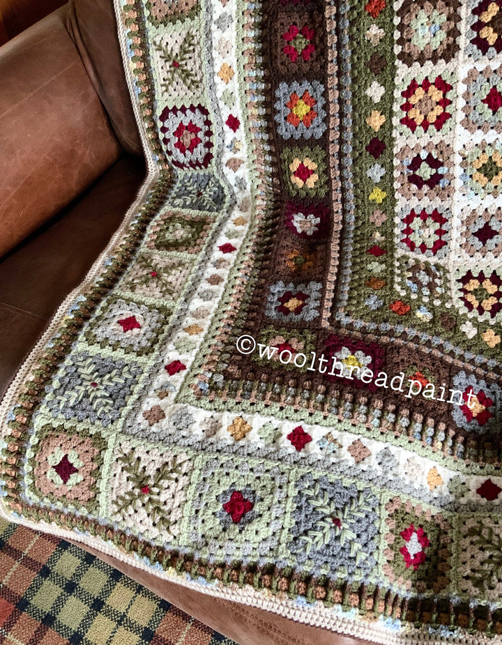 Winter Walk Heirloom Blanket Square Crochet Pattern