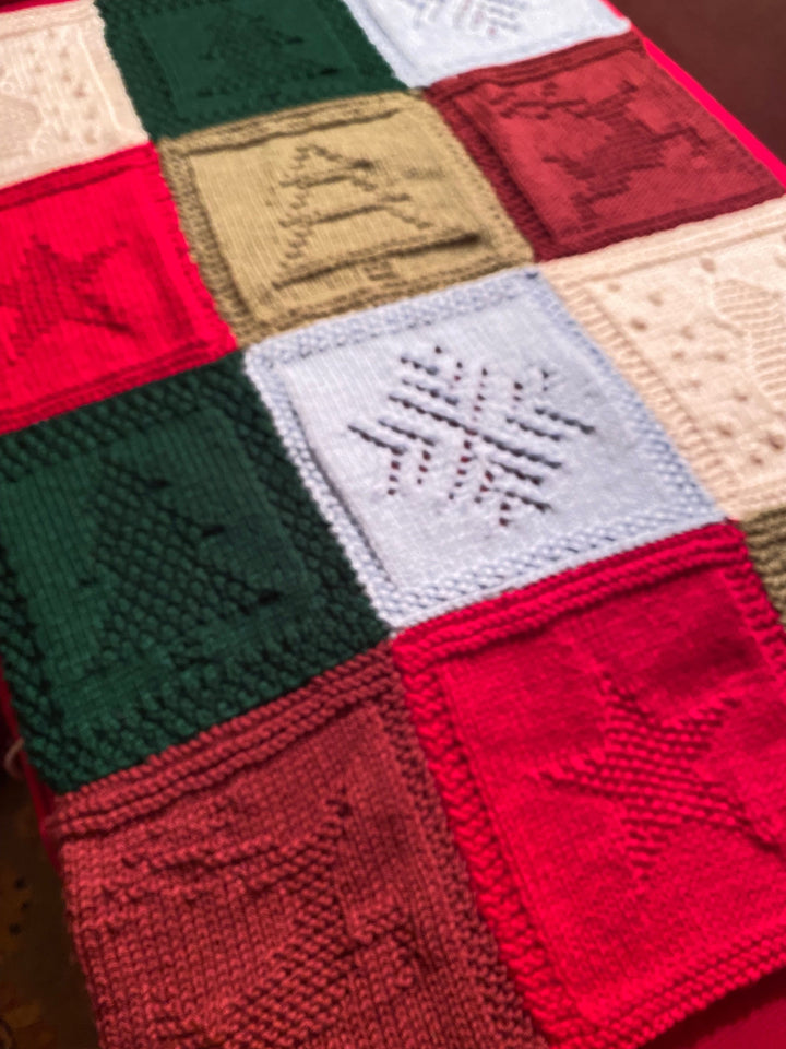 Christmas Patchwork Blanket Crochet Pattern