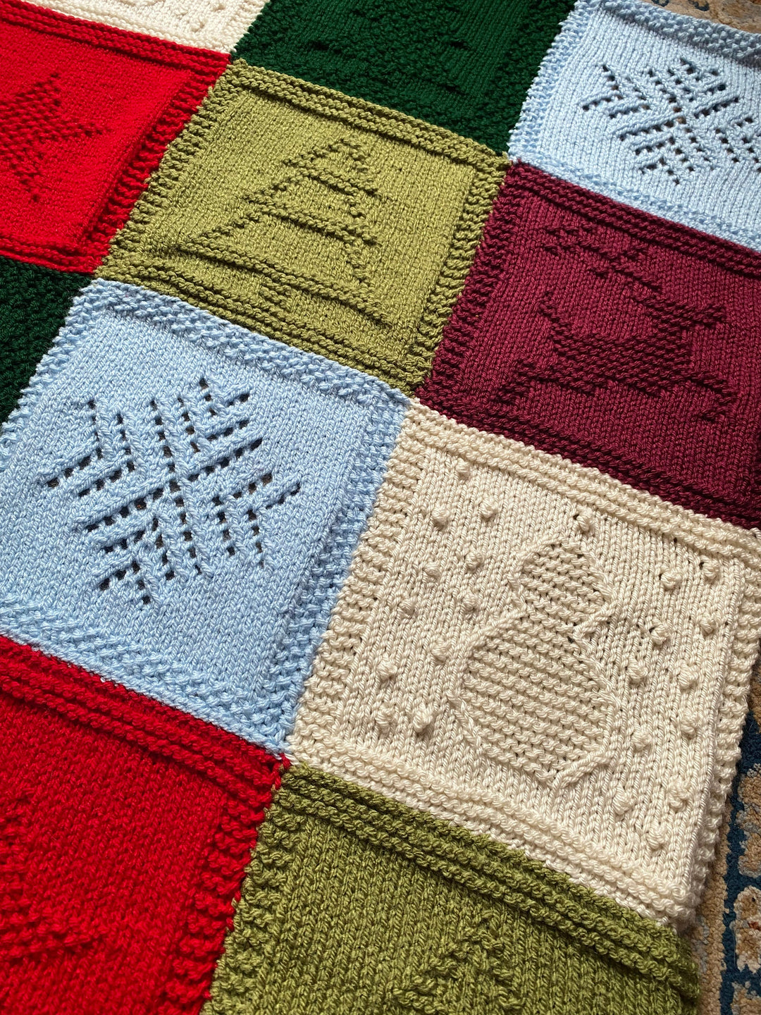 Christmas Patchwork Blanket Crochet Pattern