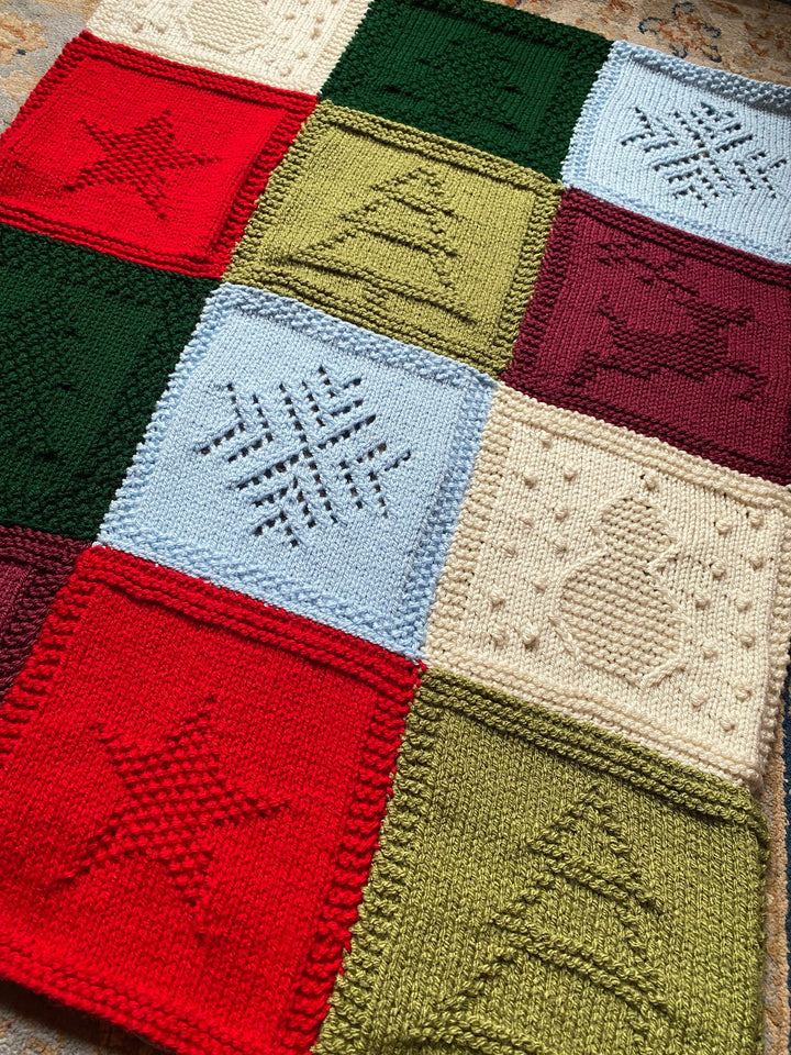 Christmas Patchwork Blanket Crochet Pattern