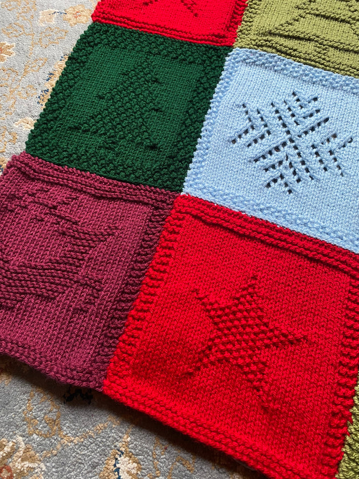 Christmas Patchwork Blanket Crochet Pattern