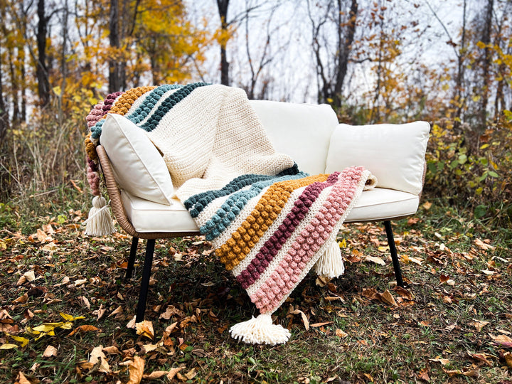 Modern Chunky Blanket Crochet Pattern