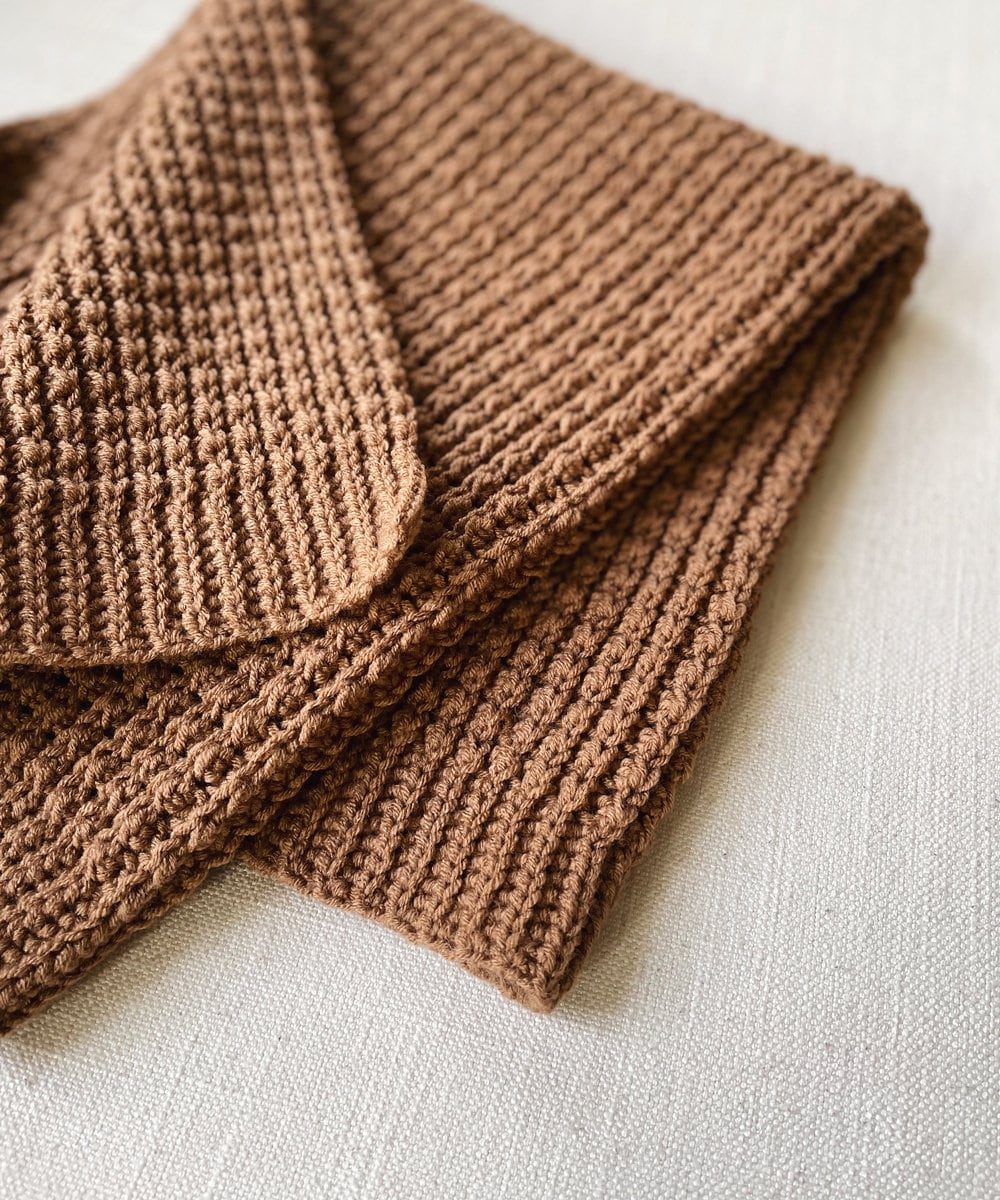 Chanday Ribbed Throw Blanket Crochet Pattern