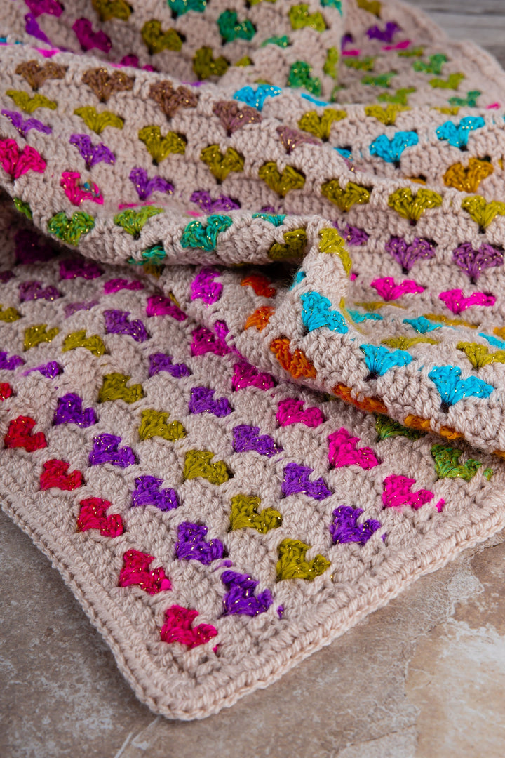 Easy Modern Video Heart Afghan Crochet Pattern