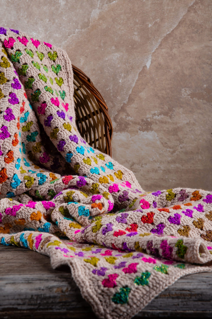 Easy Modern Video Heart Afghan Crochet Pattern