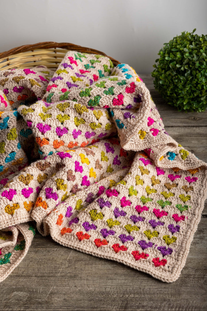 Easy Modern Video Heart Afghan Crochet Pattern