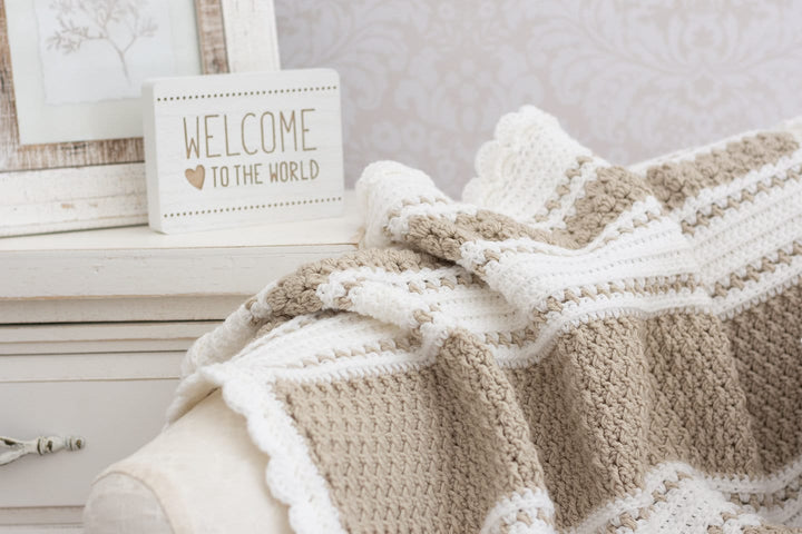 8 In 1 Striped Baby Blanket Crochet Pattern