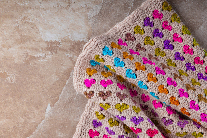 Easy Modern Video Heart Afghan Crochet Pattern