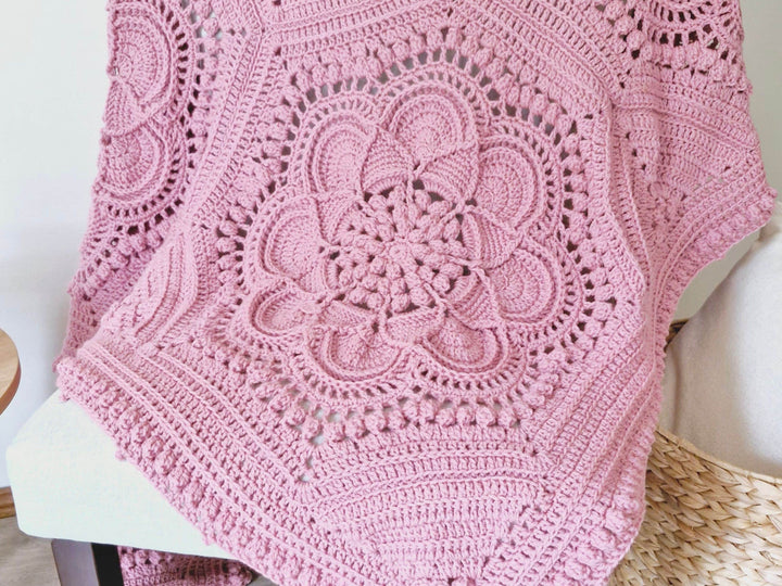 Delilah Heirloom Throw Blanket Crochet Pattern