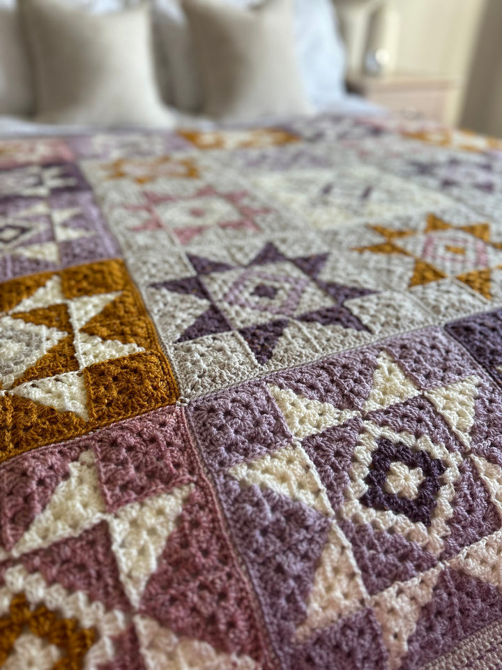 Modern Star Quilt Crochet Blanket Pattern