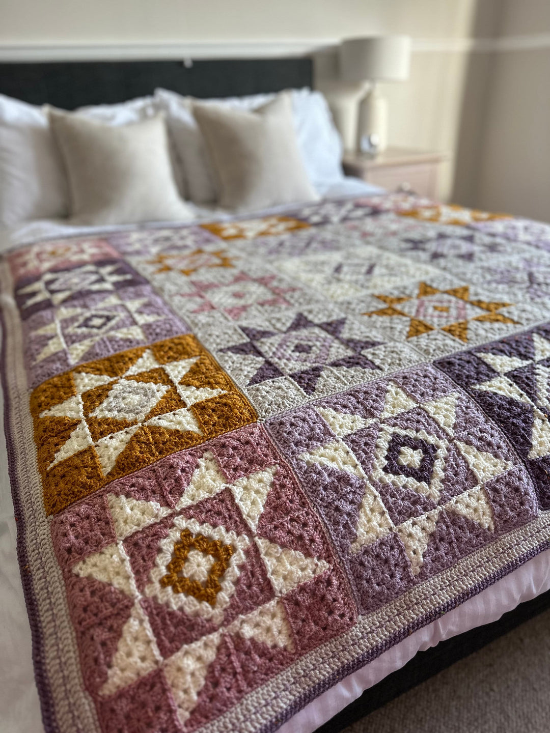 Modern Star Quilt Crochet Blanket Pattern