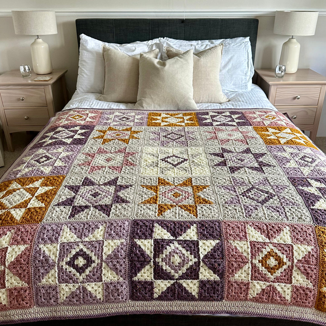 Modern Star Quilt Crochet Blanket Pattern