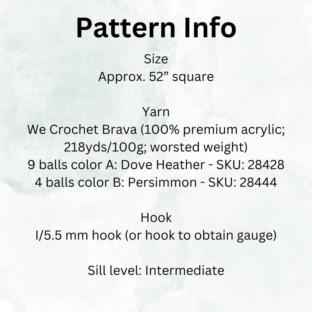 Lark Modern Diagonal Throw Blanket Crochet Pattern