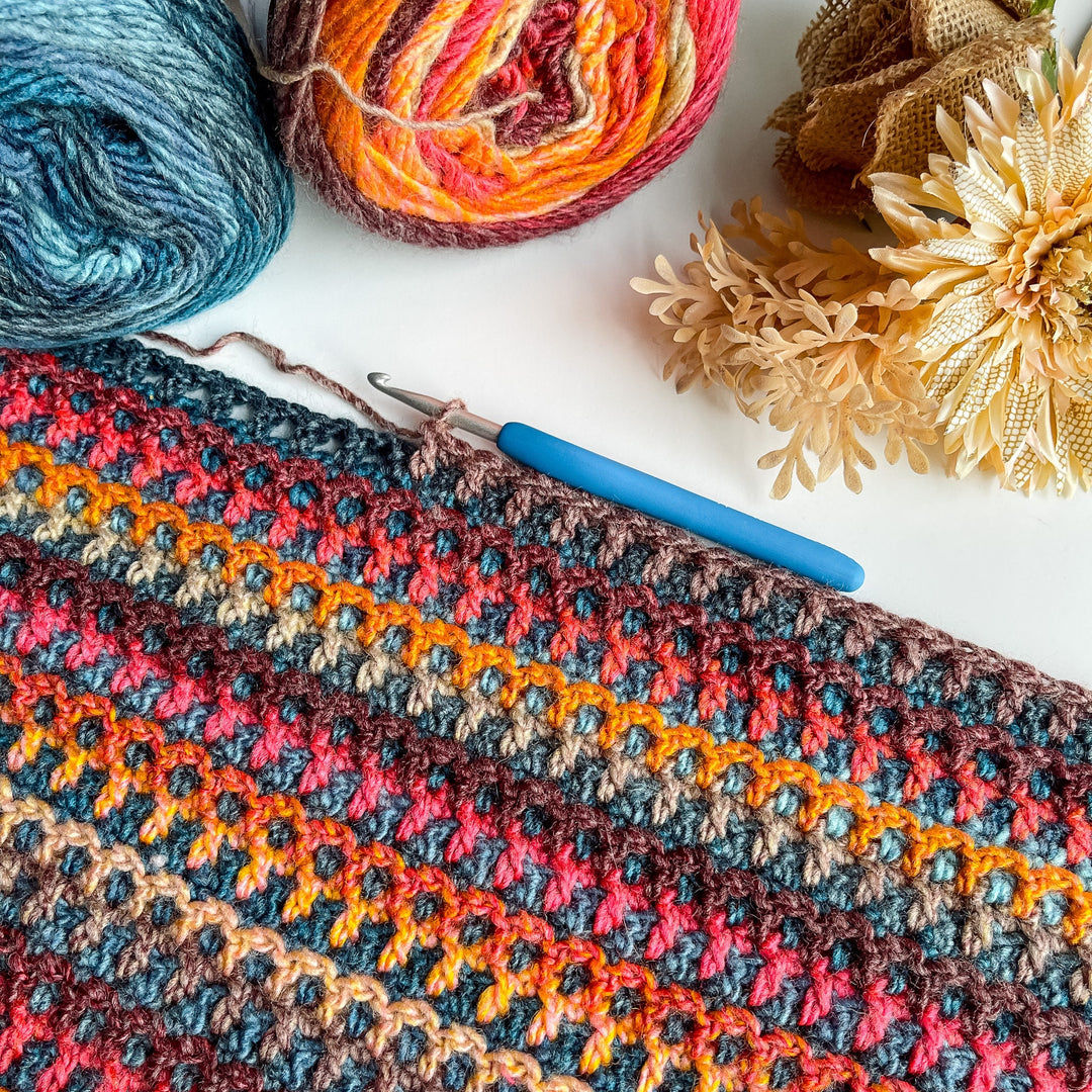 Unique Textured Woven Blanket Crochet Pattern