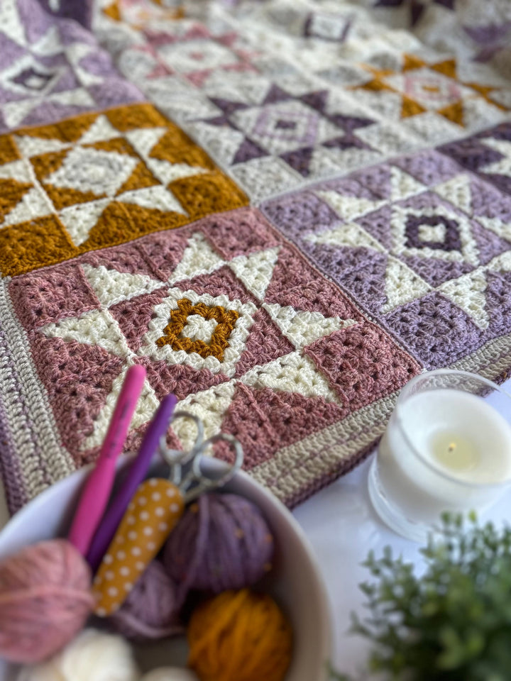 Modern Star Quilt Crochet Blanket Pattern