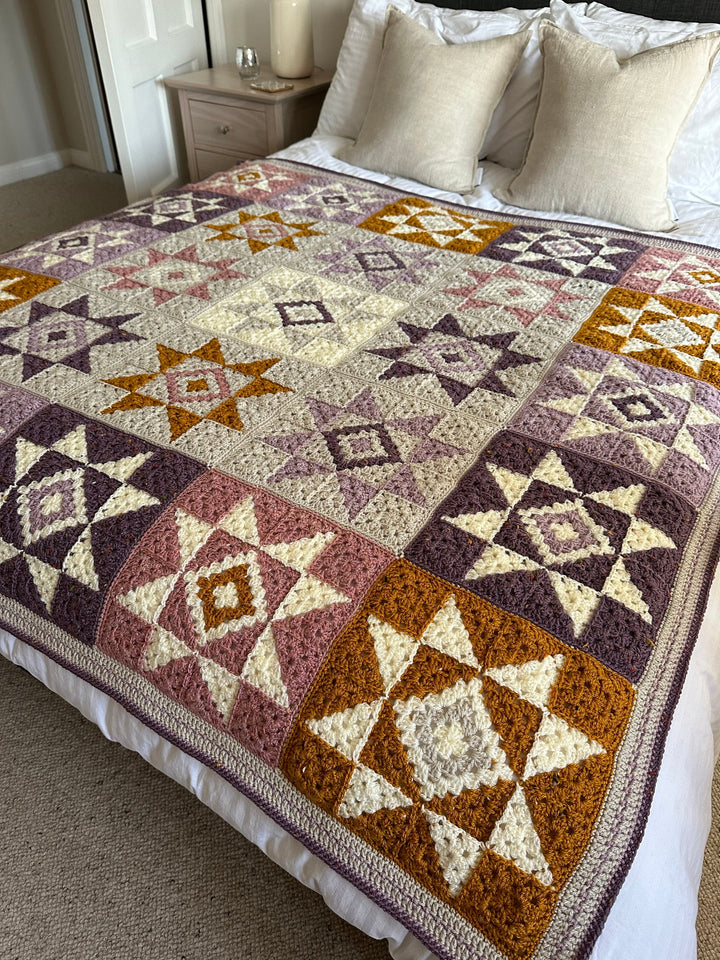Modern Star Quilt Crochet Blanket Pattern