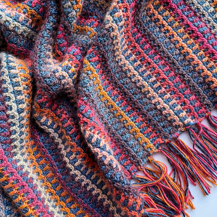 Unique Textured Woven Blanket Crochet Pattern