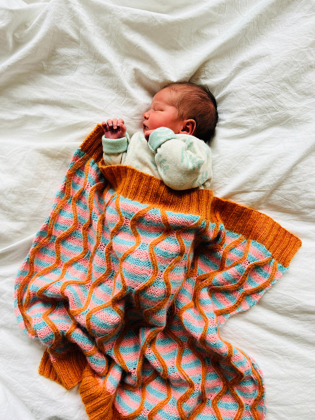 Gustav Funky Striped Baby Blanket Crochet Pattern