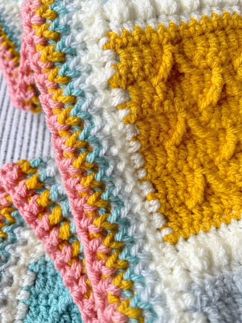 Dancing Peaks Textured Blanket Crochet Pattern