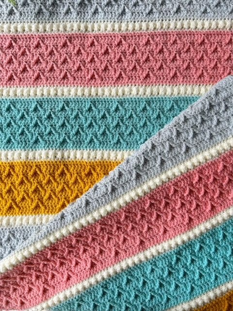 Dancing Peaks Textured Blanket Crochet Pattern