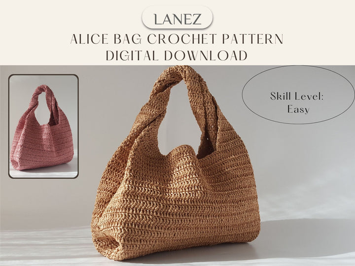 Alice Twisted Handle Hobo Bag Crochet Pattern