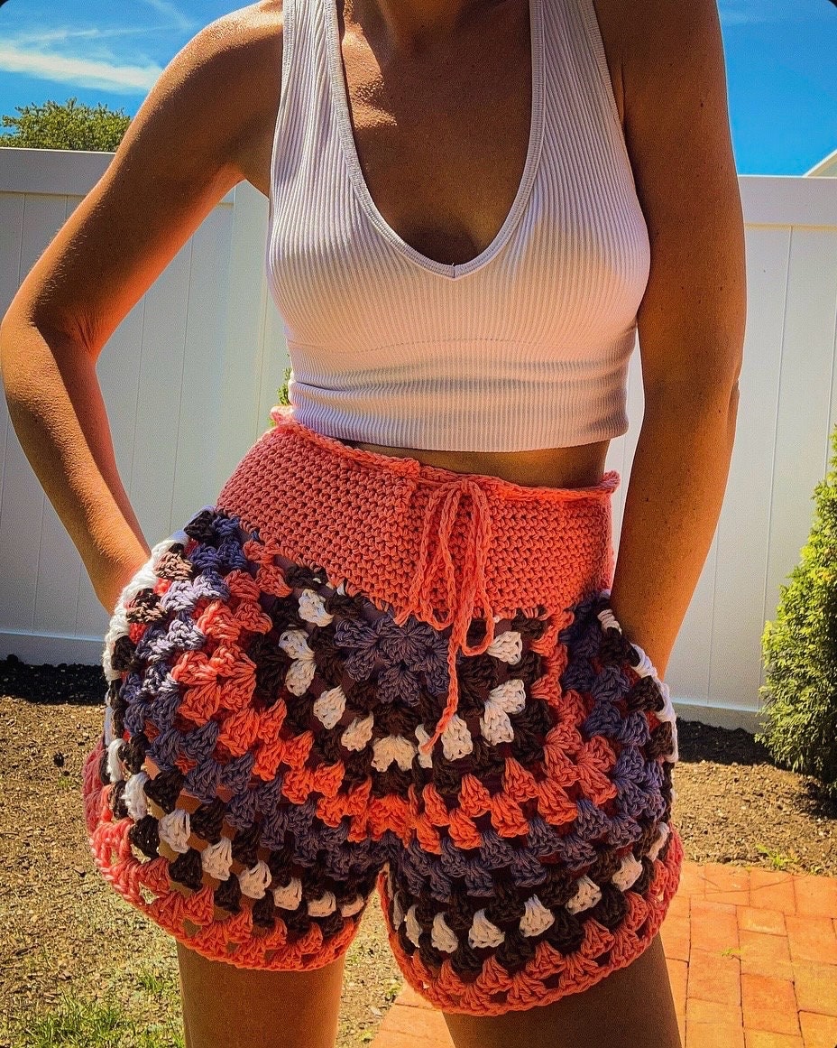 Taylor Swift Inspired Granny Square Shorts Crochet Pattern