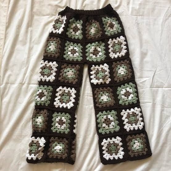 Boho Granny Square Pants Crochet Pattern For Beginners