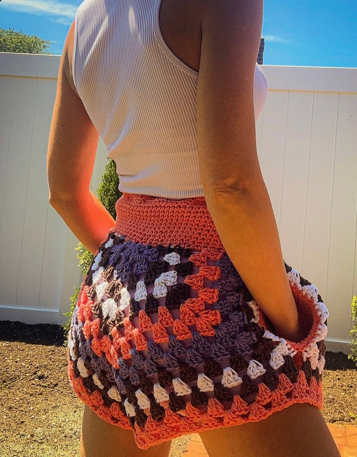 Taylor Swift Inspired Granny Square Shorts Crochet Pattern
