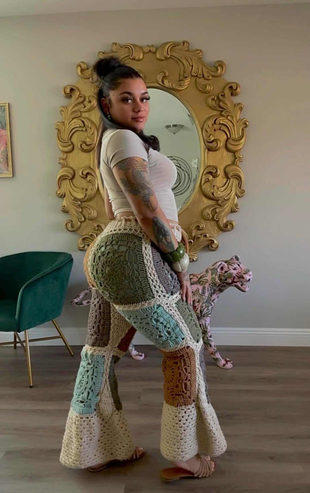 Made To Measure Lace Bell Bottom Pants Crochet Pattern