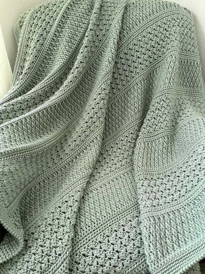 Field And Forest Textured Blanket Crochet Pattern