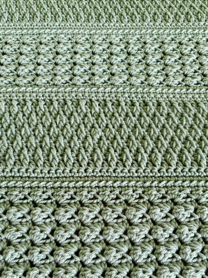 Field And Forest Textured Blanket Crochet Pattern