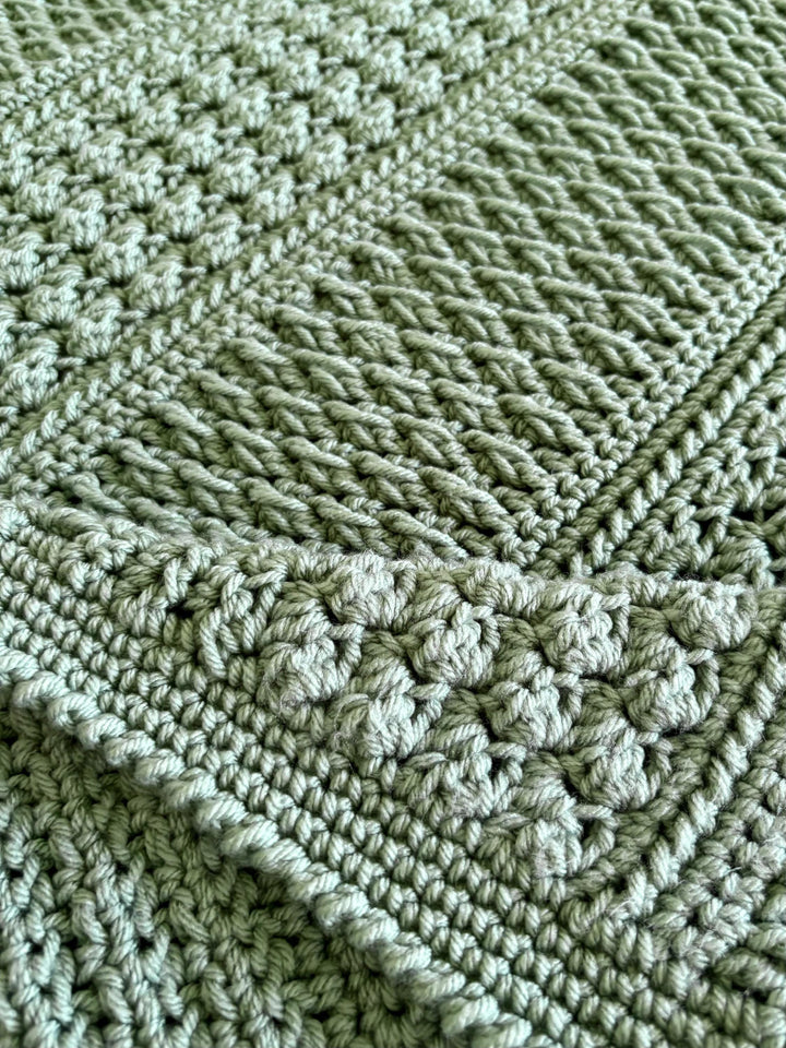 Field And Forest Textured Blanket Crochet Pattern
