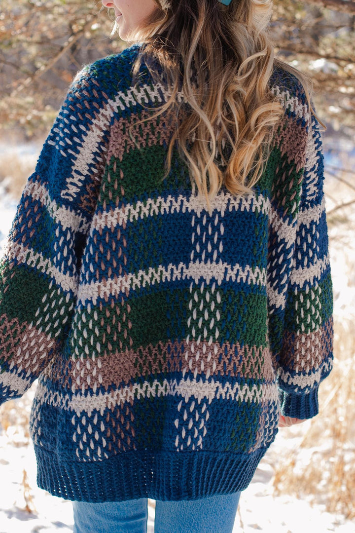 Cozy Plaid Cardigan Crochet Pattern