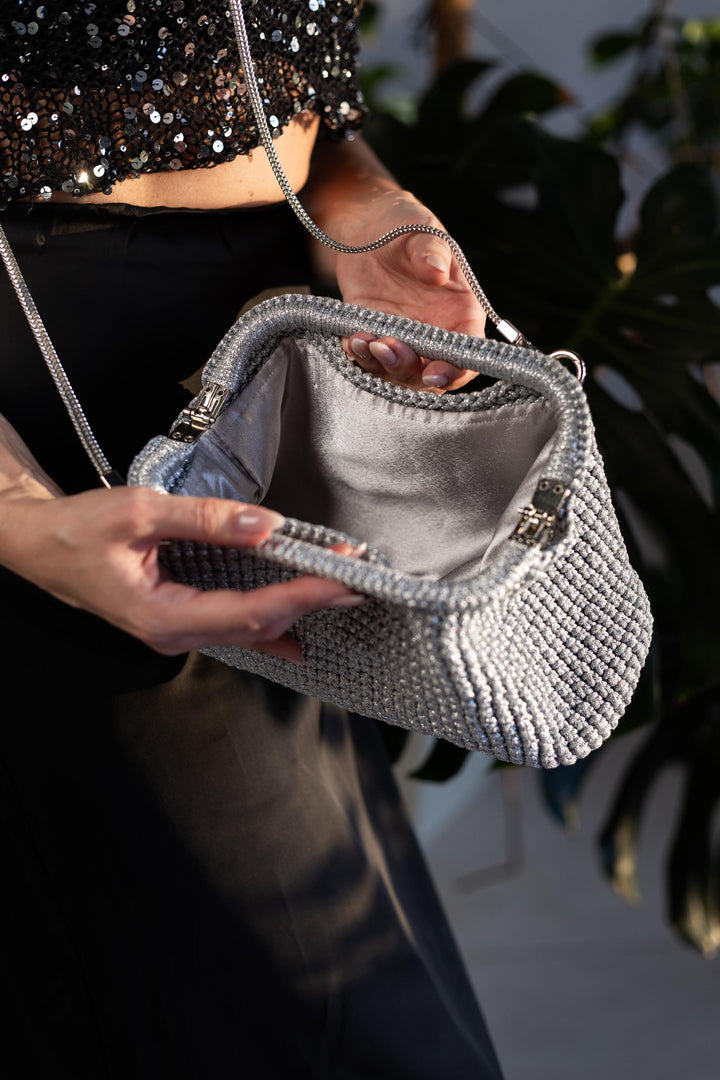 Elegant Sparkle Clutch Bag Crochet Pattern