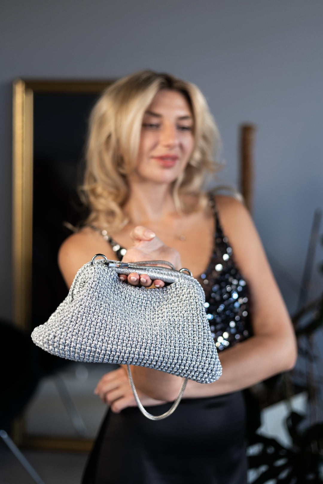 Elegant Sparkle Clutch Bag Crochet Pattern