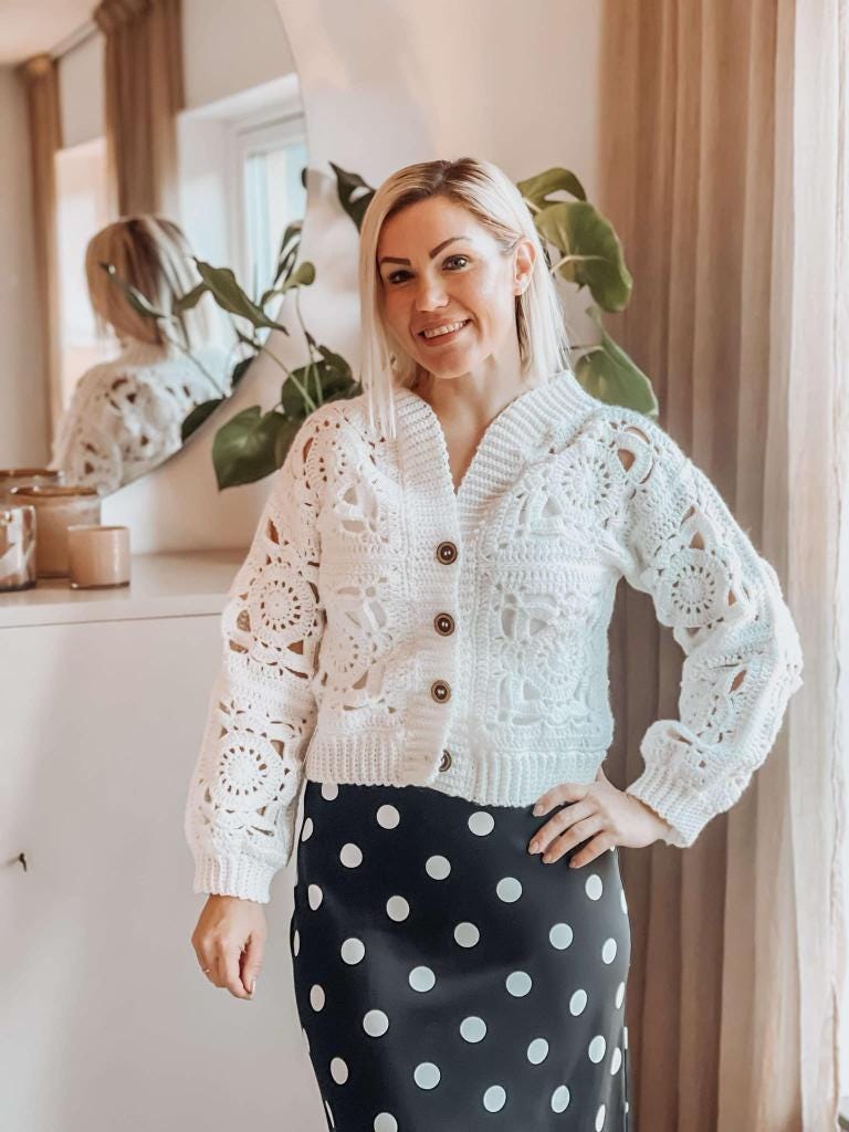 Teresa Granny Square Cardigan Crochet Pattern