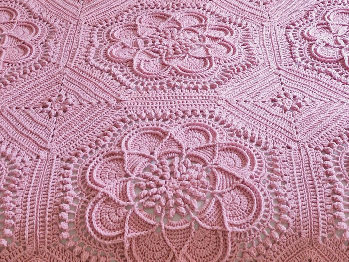 Delilah Heirloom Throw Blanket Crochet Pattern