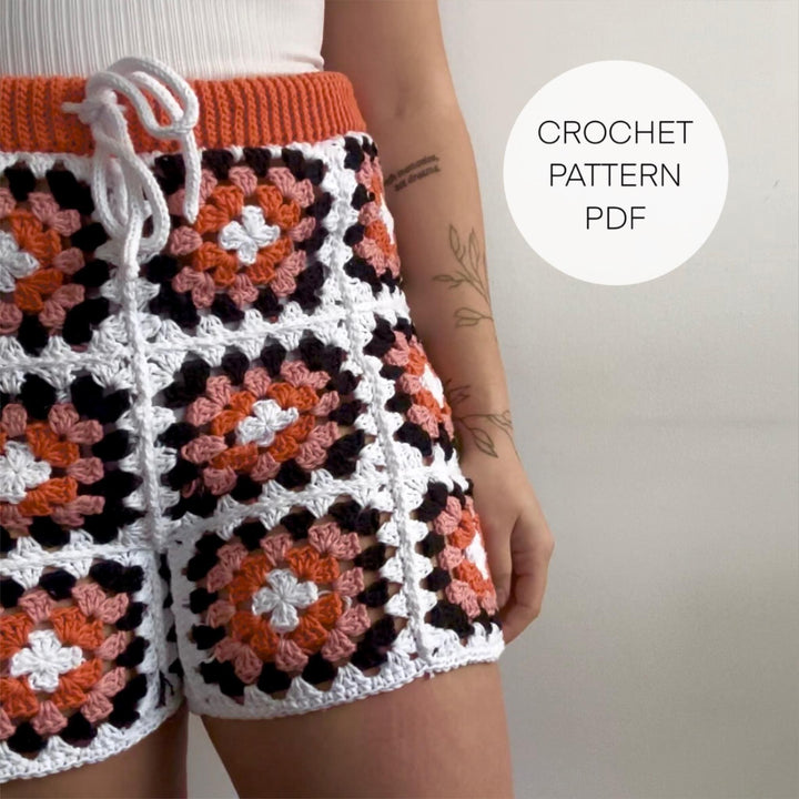Advanced Granny Square Shorts Crochet Pattern With Custom Sizing