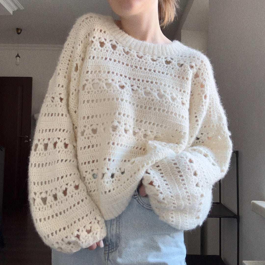 Rosemarie Lacy Oversized Sweater Crochet Pattern