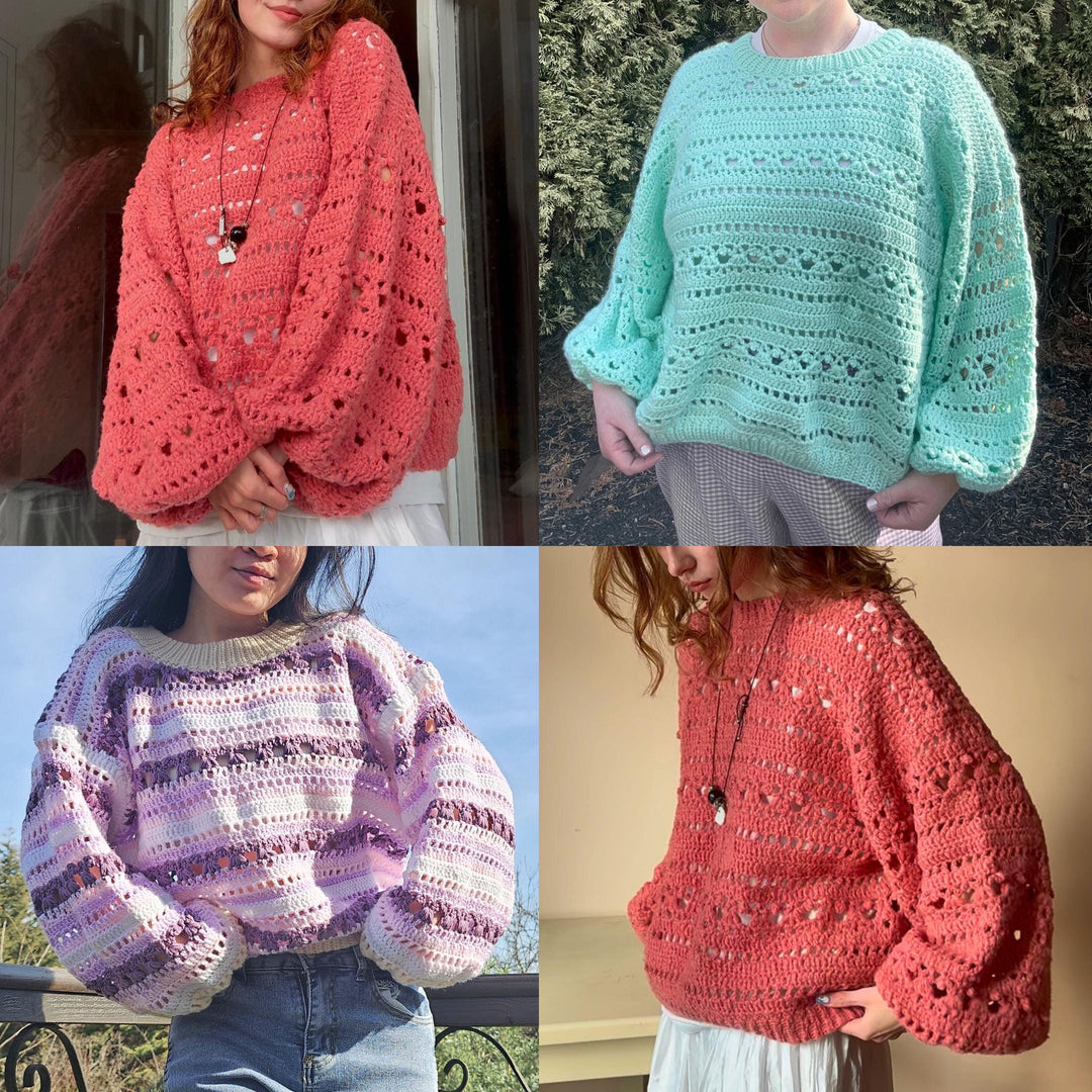 Rosemarie Lacy Oversized Sweater Crochet Pattern