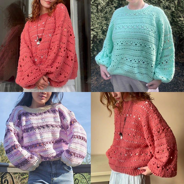 Rosemarie Lacy Oversized Sweater Crochet Pattern