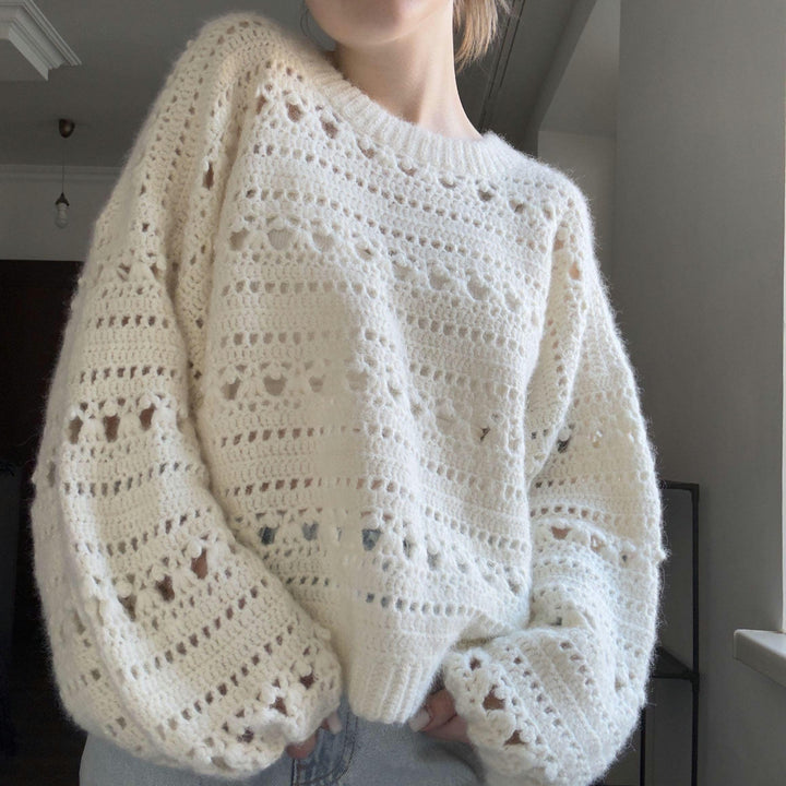 Rosemarie Lacy Oversized Sweater Crochet Pattern