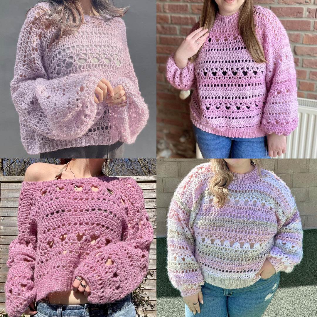 Rosemarie Lacy Oversized Sweater Crochet Pattern
