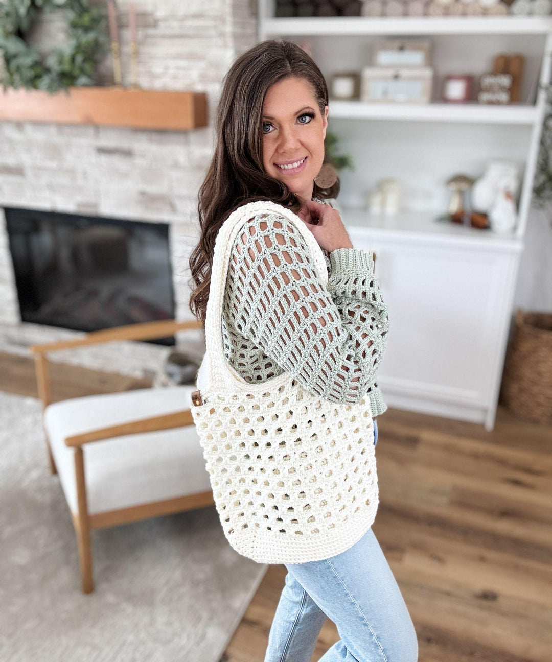 Peek-A-Boo Mesh Market Bag Crochet Pattern