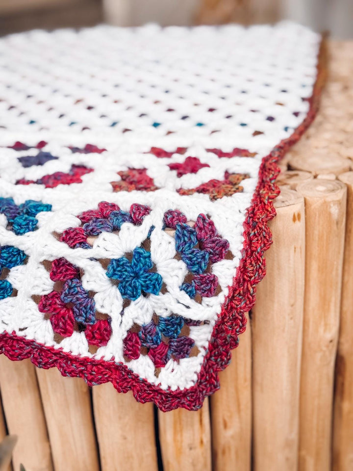 7 In 1 Windowpane Granny Square Blanket Crochet Pattern