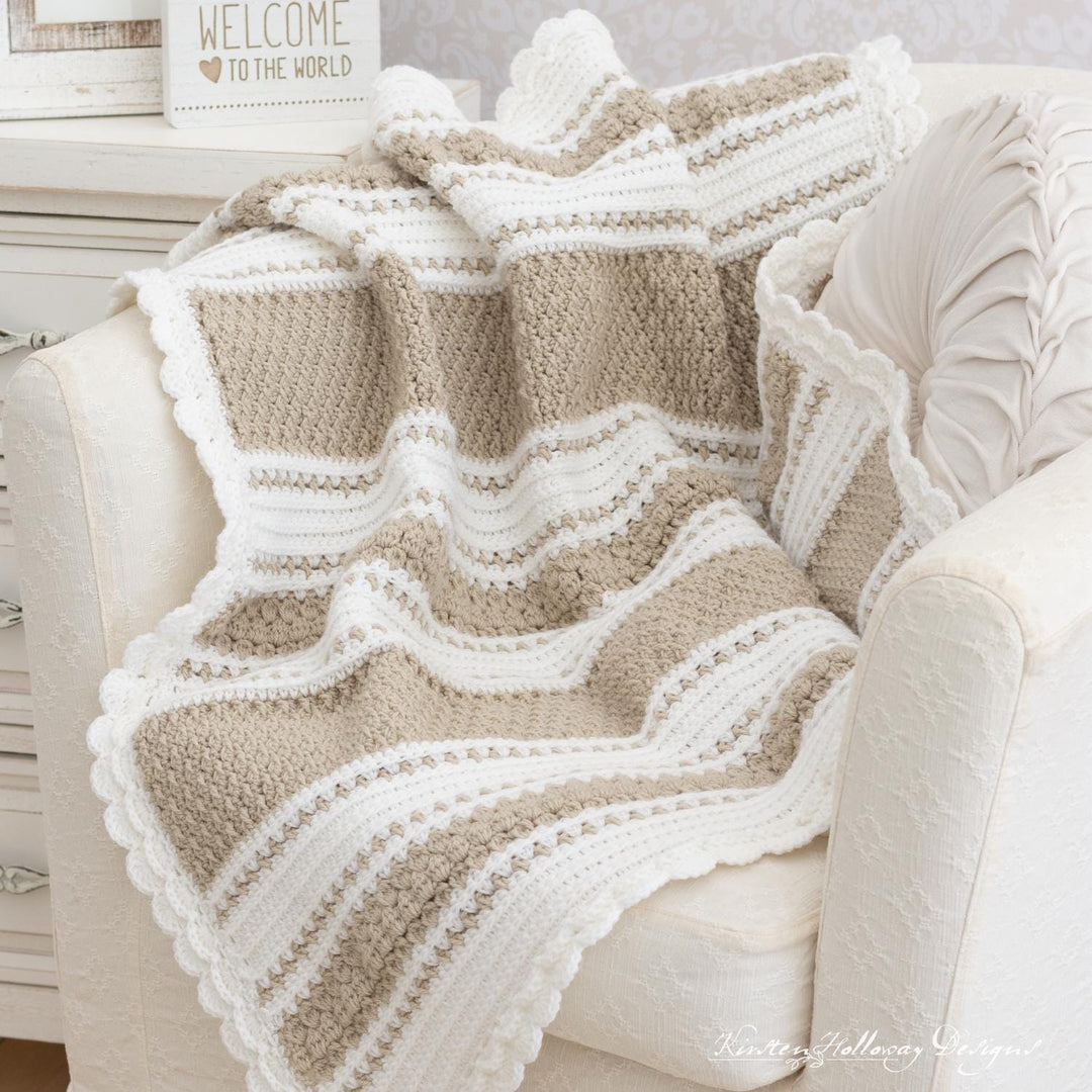 8 In 1 Striped Baby Blanket Crochet Pattern
