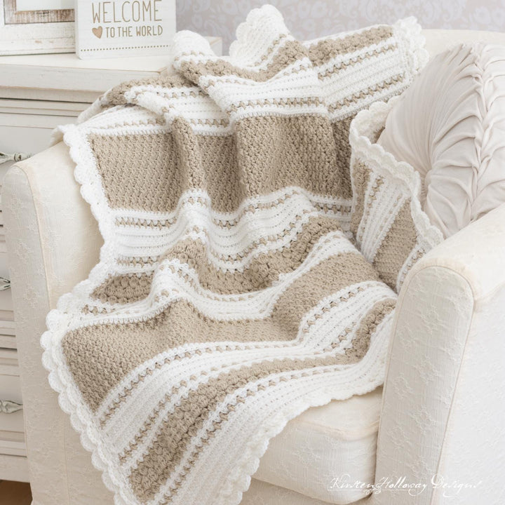 8 In 1 Striped Baby Blanket Crochet Pattern