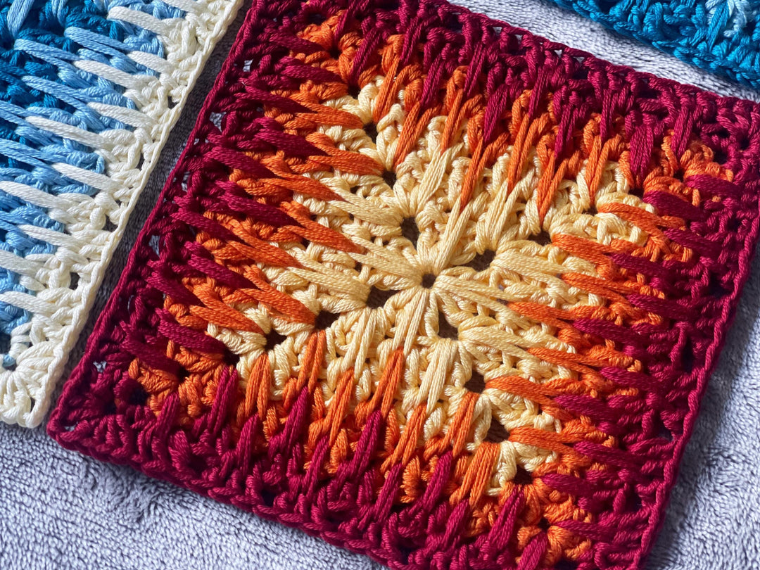 Spiky Textured Granny Square Crochet Pattern
