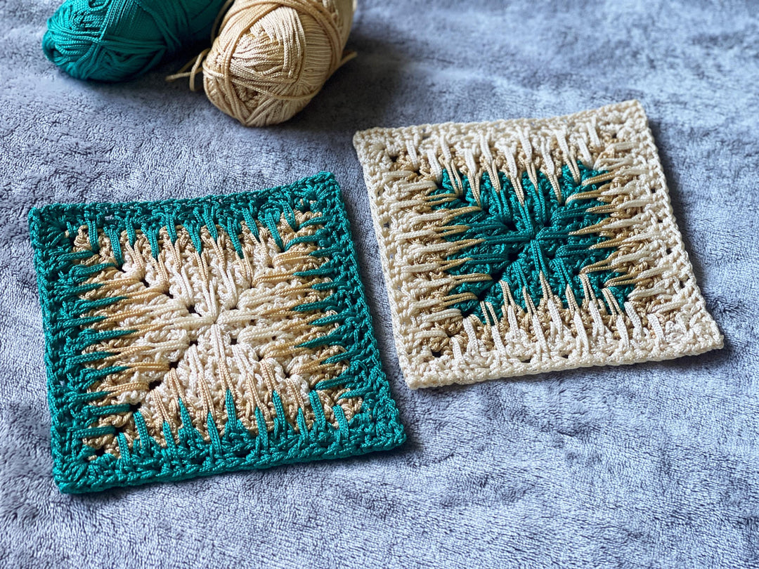 Spiky Textured Granny Square Crochet Pattern