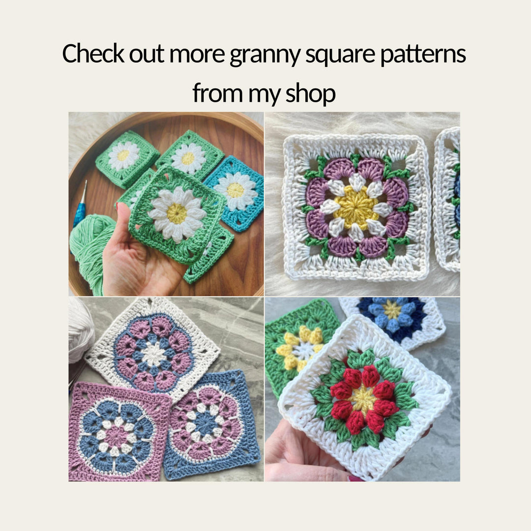 Willow Flower Granny Square Crochet Pattern
